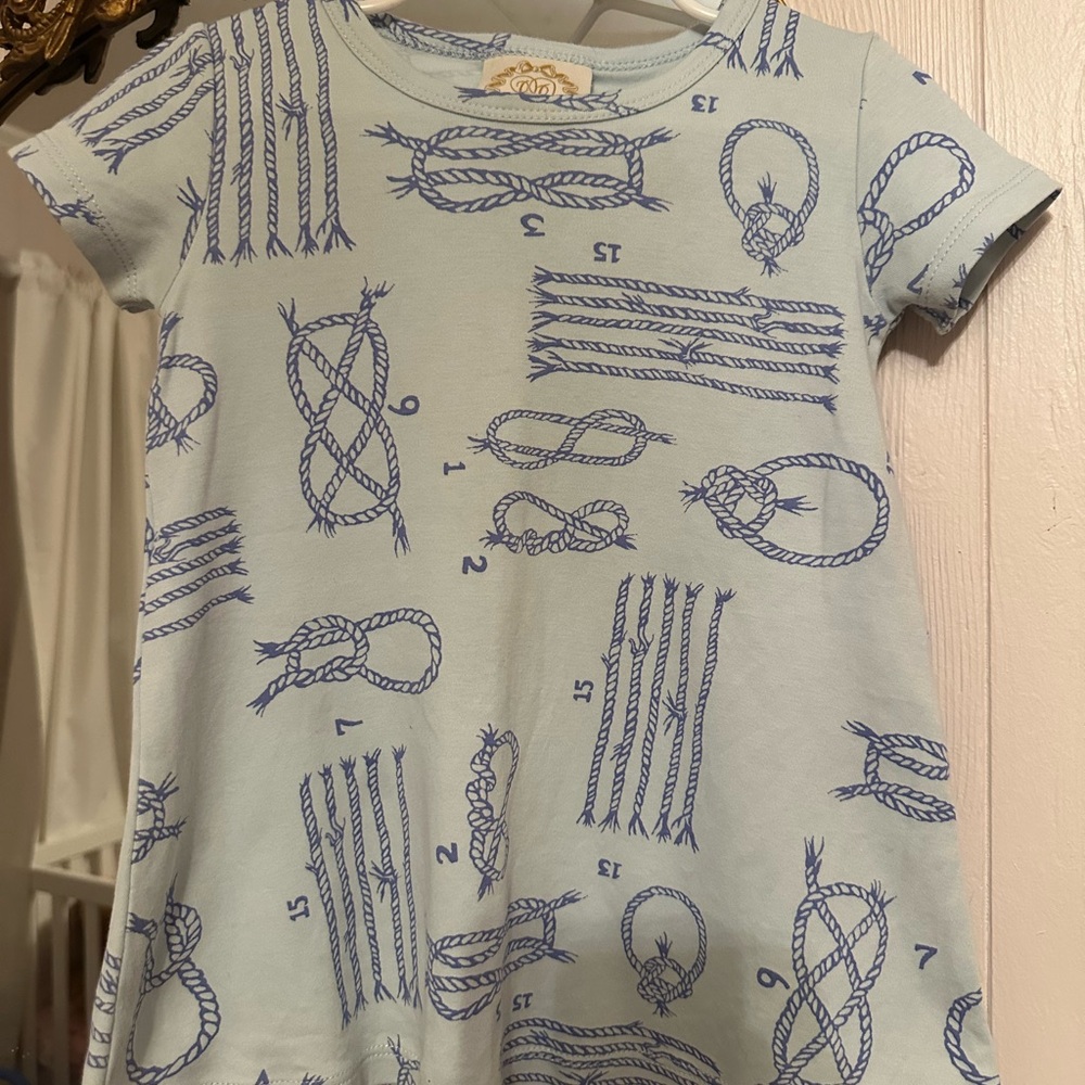Blue Rope Pattern Dress